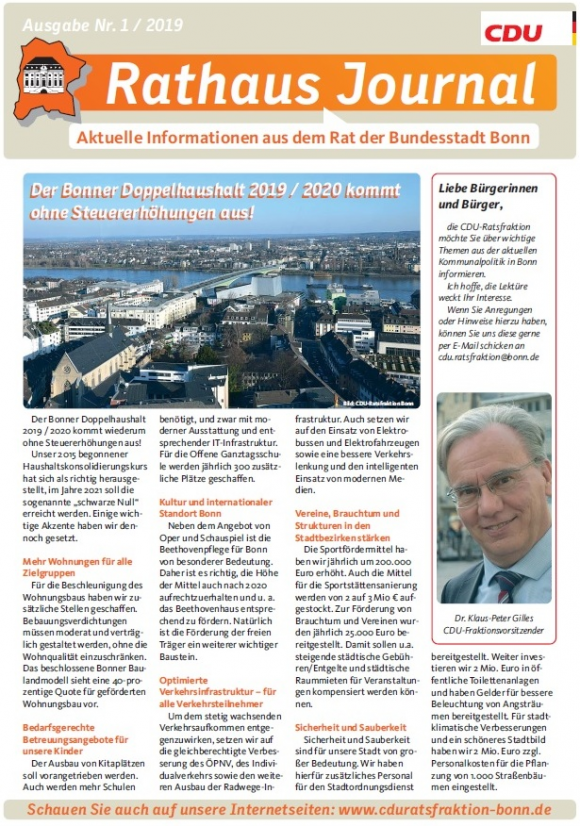 Das aktuelle Rathausjournal, Ausgabe Mai 2019